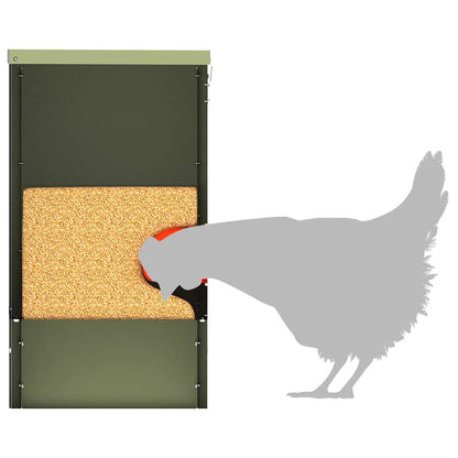 Feeder per pollo 2 pcs Verde oliva 60.5 x 29 x 51 cm