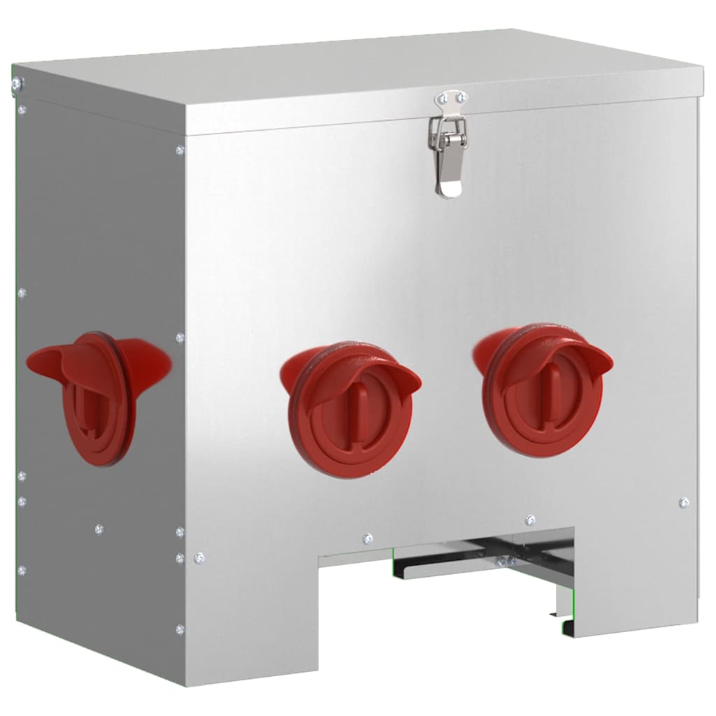 Feeder per pollo 2 pcs Argento 60.5 x 29 x 51 cm