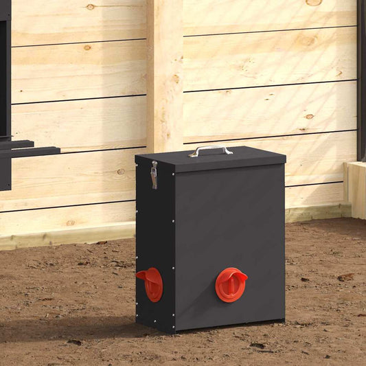 Feeder per pollo 2 pcs Nero 32,5 x 20,5 x 43 cm