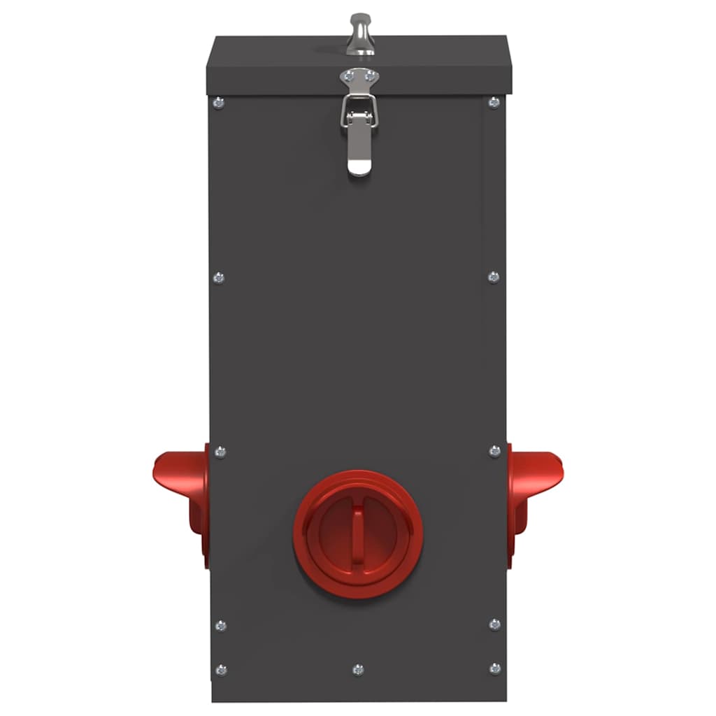 Feeder per pollo 2 pcs Nero 32,5 x 20,5 x 43 cm