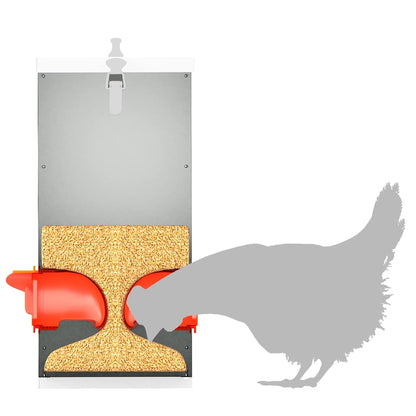 Feeder per pollo 2 pcs Argento 32,5 x 20,5 x 43 cm