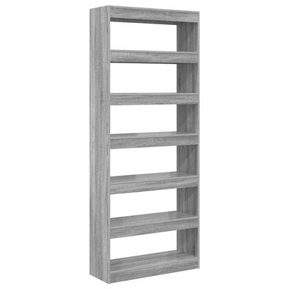 Libreria Grigio sonoma 80 x 30 x 198 cm Legno multistrato
