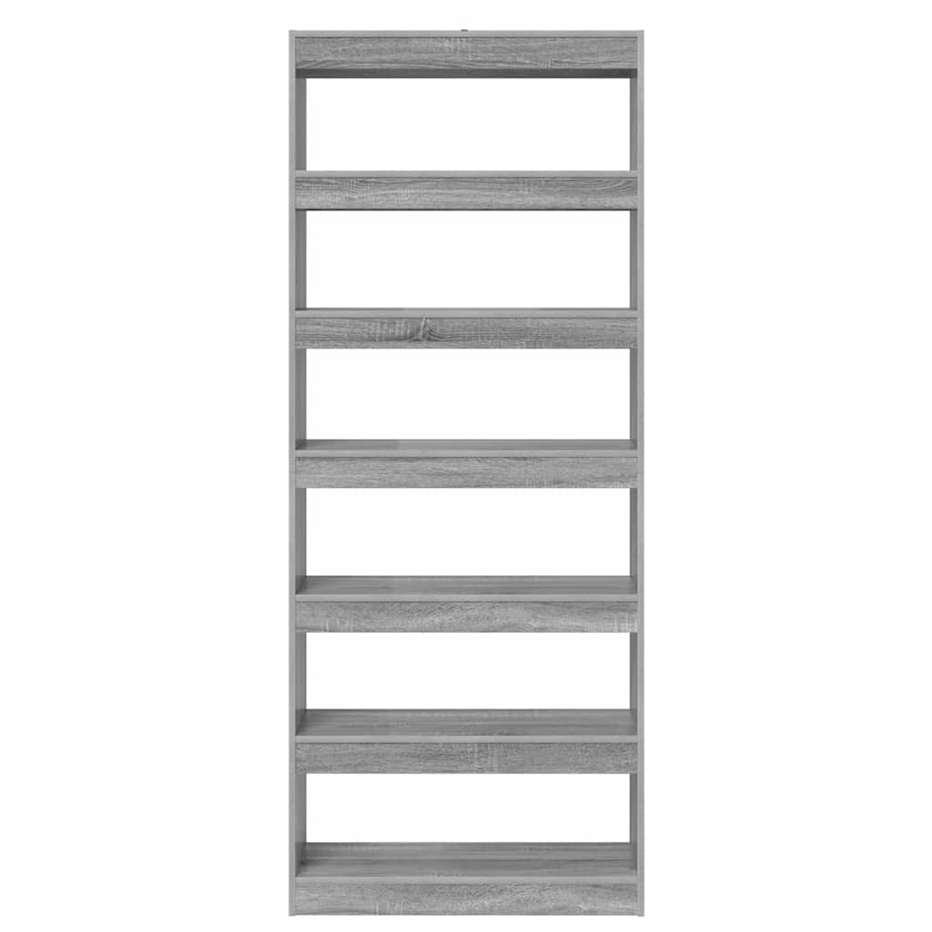 Libreria Grigio sonoma 80 x 30 x 198 cm Legno multistrato