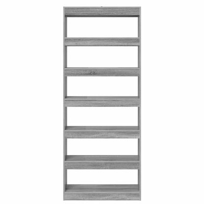 Libreria Grigio sonoma 80 x 30 x 198 cm Legno multistrato