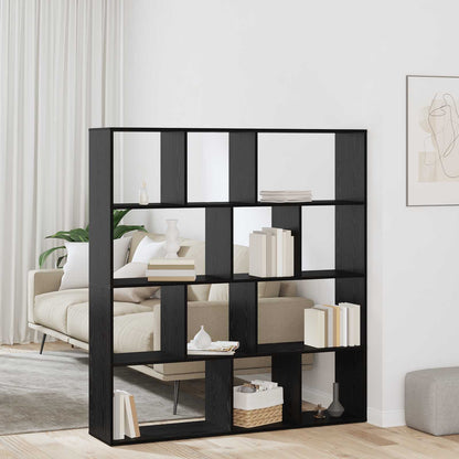 Armadio per Libri Rovere Nero 132 x 29 x 141,5 cm | homemem39