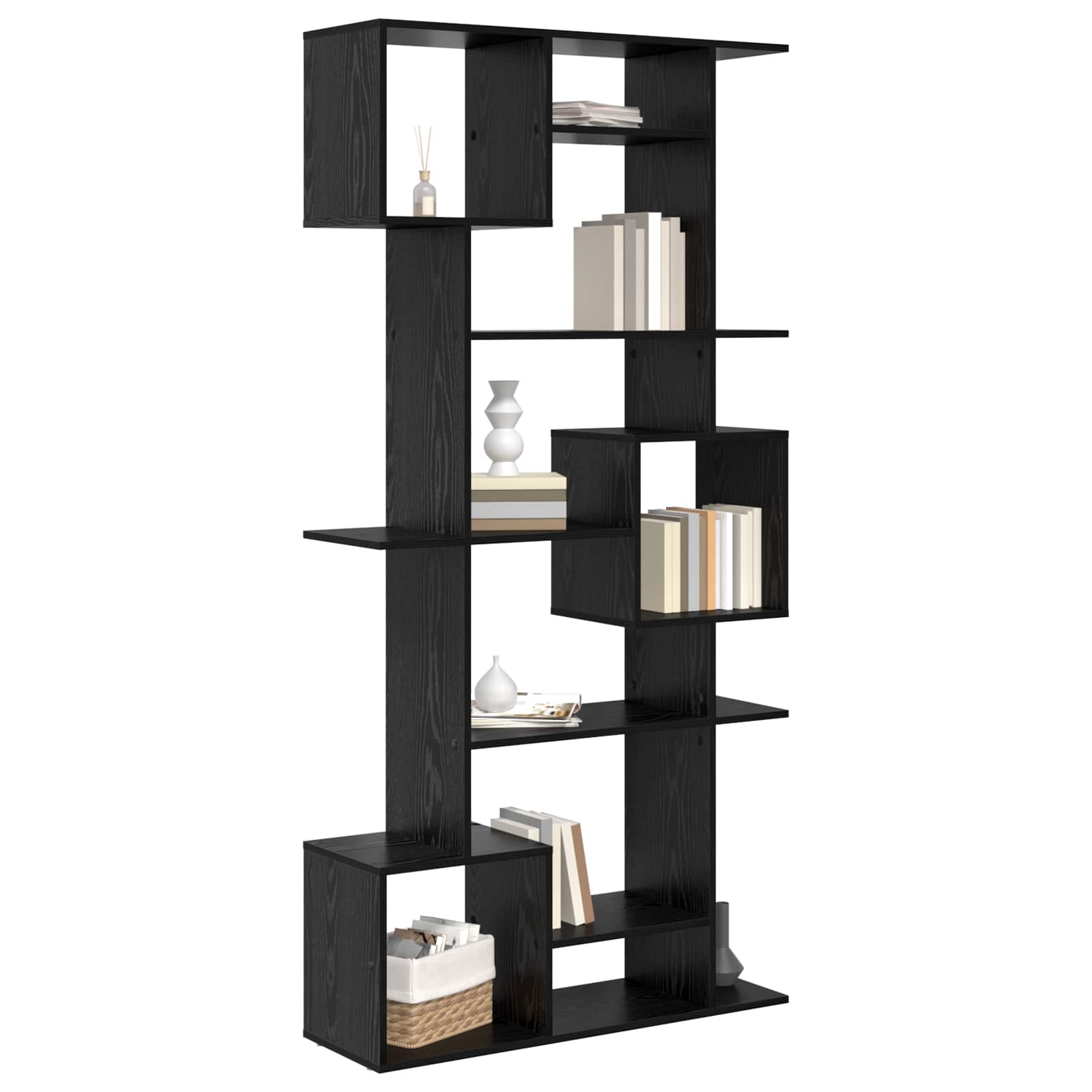 Armadio per Libri Rovere Nero 92 x 29 x 188 cm | homemem39