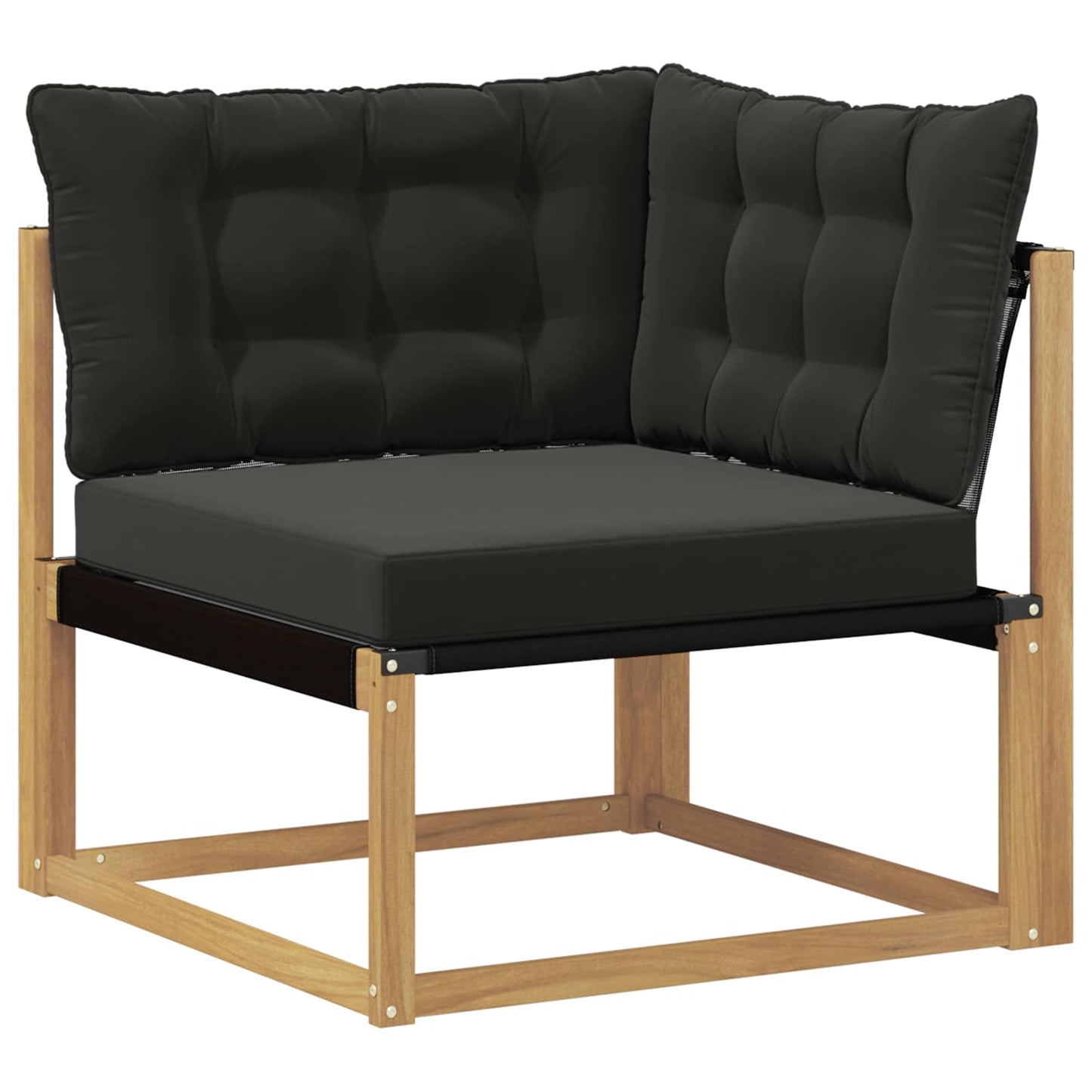 Set di divani da esterno 10 pz Bianco e Nero