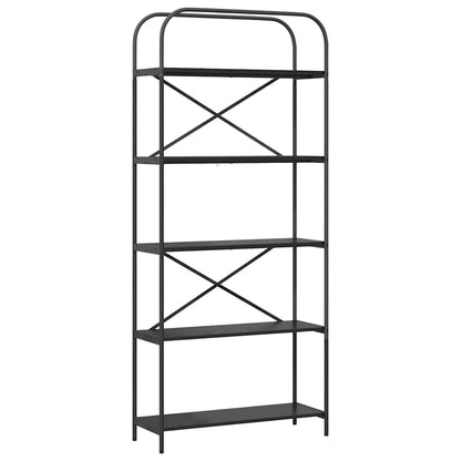 Libreria Rovere nero 80 x 30 x 183 cm Legno multistrato