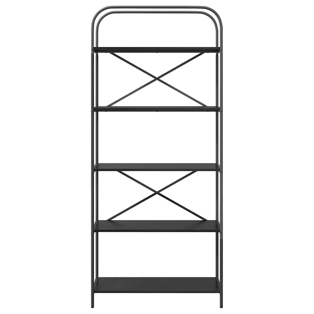 Libreria Rovere nero 80 x 30 x 183 cm Legno multistrato