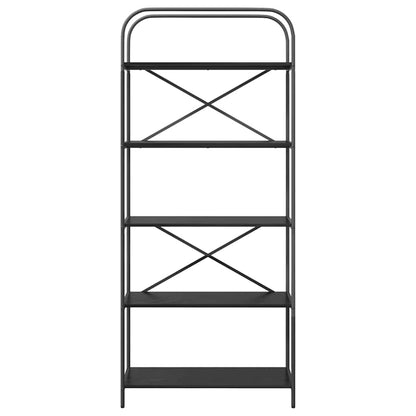 Libreria Rovere nero 80 x 30 x 183 cm Legno multistrato