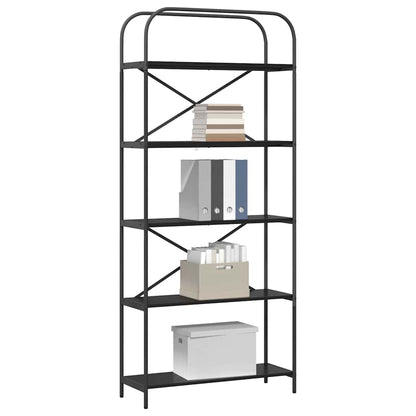 Libreria Rovere nero 80 x 30 x 183 cm Legno multistrato