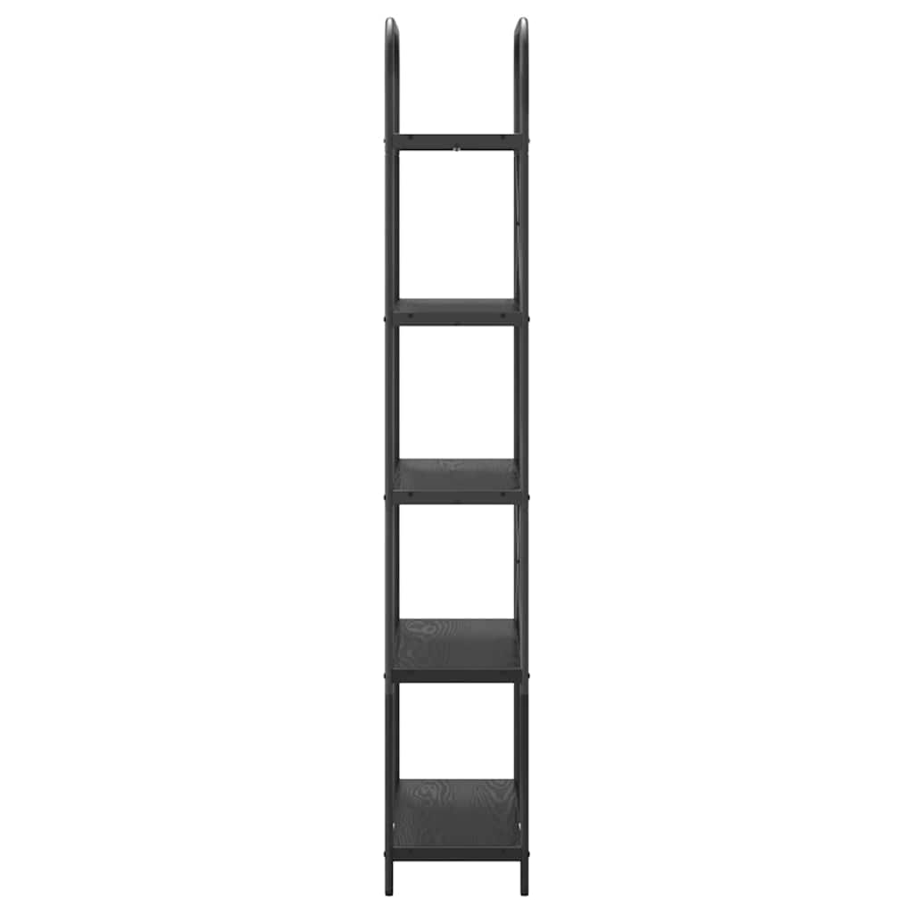 Libreria Rovere nero 80 x 30 x 183 cm Legno multistrato