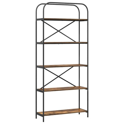 Libreria Rovere fumo 80 x 30 x 183 cm Legno multistrato