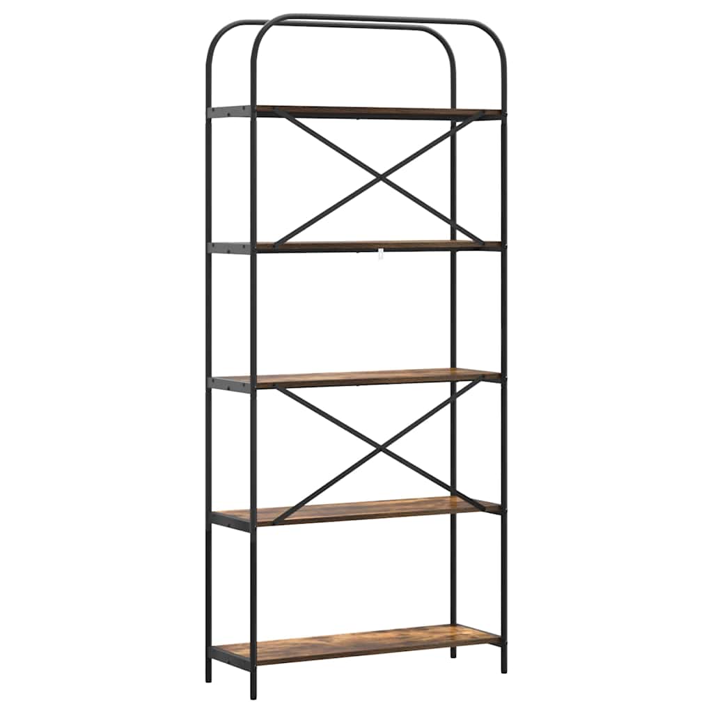 Libreria Rovere fumo 80 x 30 x 183 cm Legno multistrato