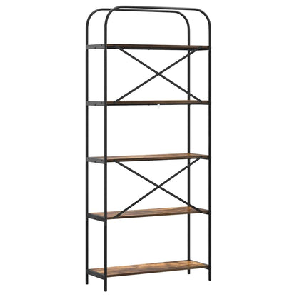 Libreria Rovere fumo 80 x 30 x 183 cm Legno multistrato