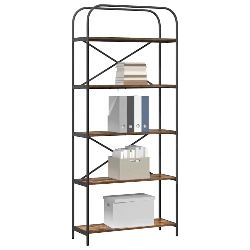 Libreria Rovere fumo 80 x 30 x 183 cm Legno multistrato