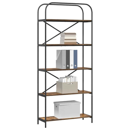 Libreria Rovere fumo 80 x 30 x 183 cm Legno multistrato