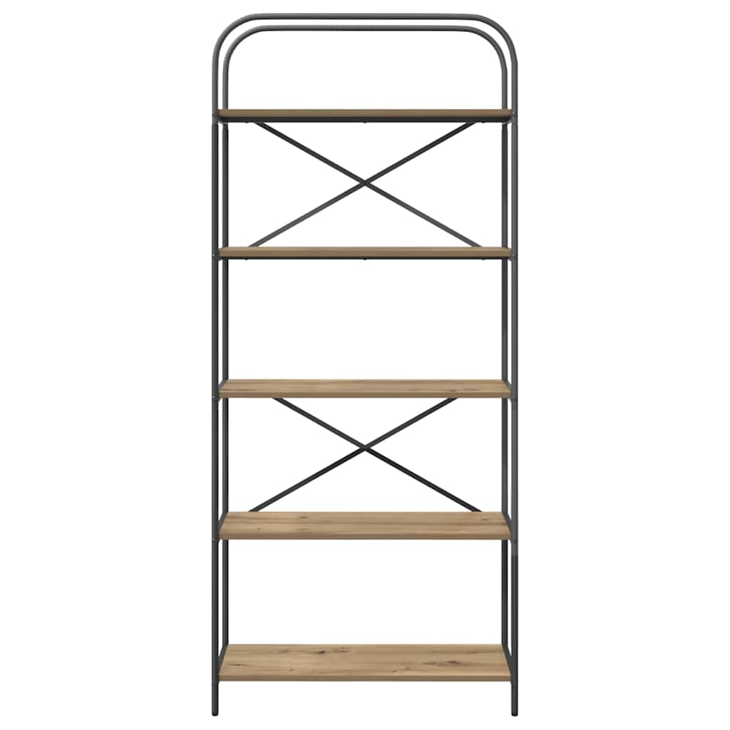 Libreria rovere artigianale 80 x 30 x 183 cm Legno multistrato