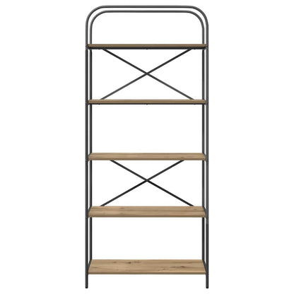 Libreria rovere artigianale 80 x 30 x 183 cm Legno multistrato