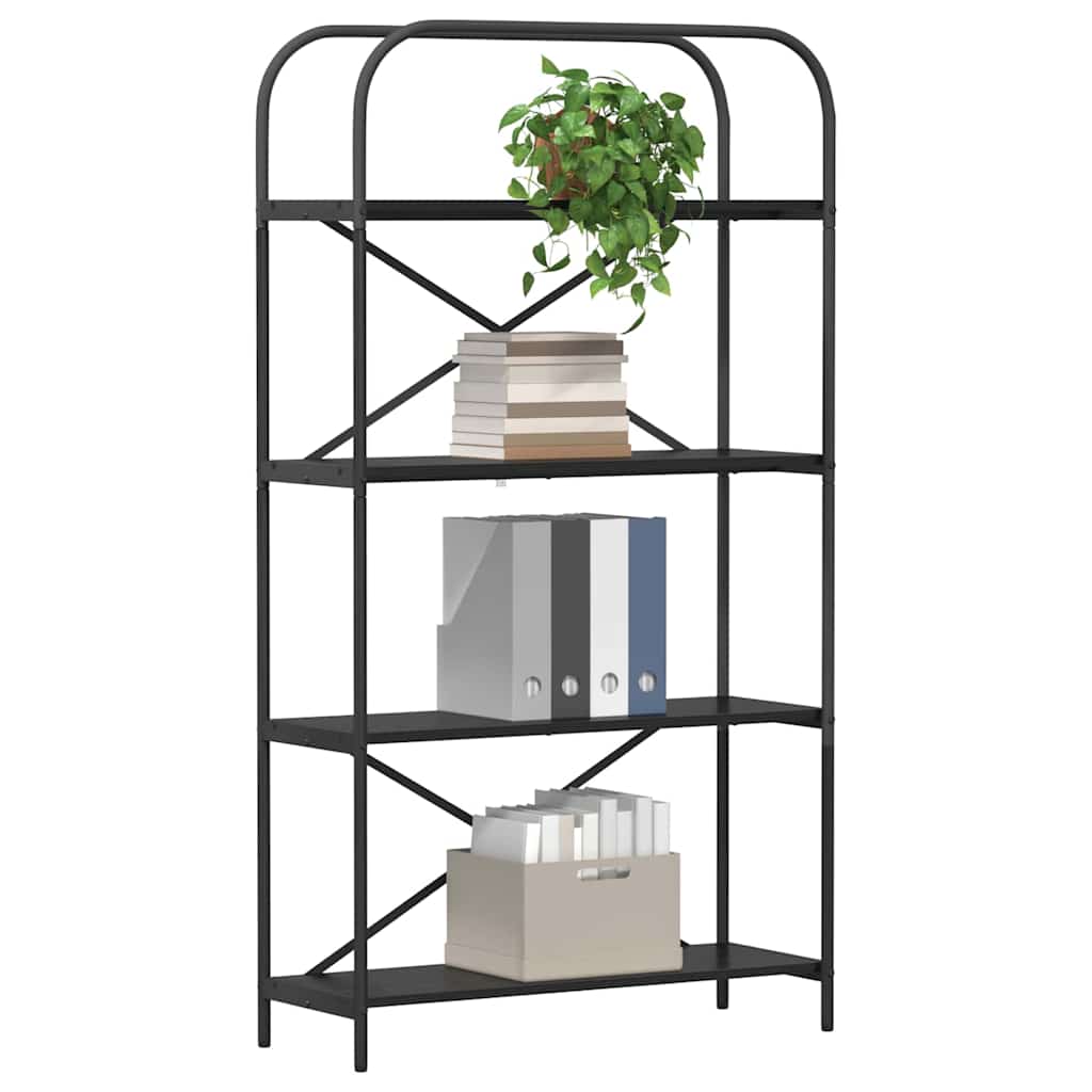 Libreria Rovere nero 80 x 30 x 146 cm Legno multistrato