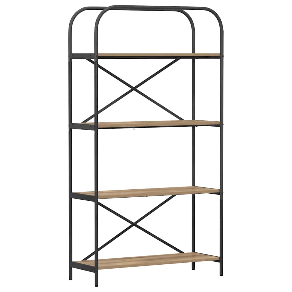 Libreria rovere artigianale 80 x 30 x 146 cm Legno multistrato