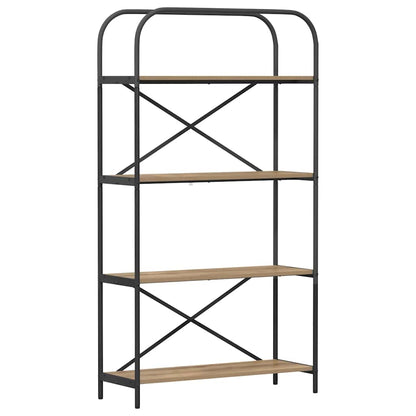 Libreria rovere artigianale 80 x 30 x 146 cm Legno multistrato