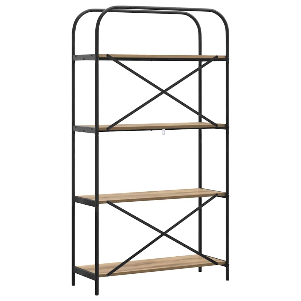 Libreria rovere artigianale 80 x 30 x 146 cm Legno multistrato