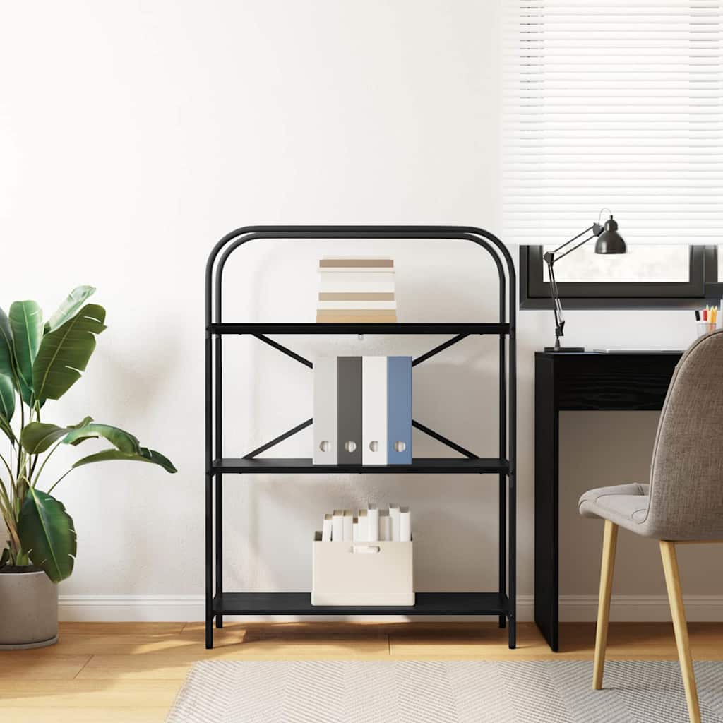 Libreria Rovere nero 80 x 30 x 109 cm Legno multistrato