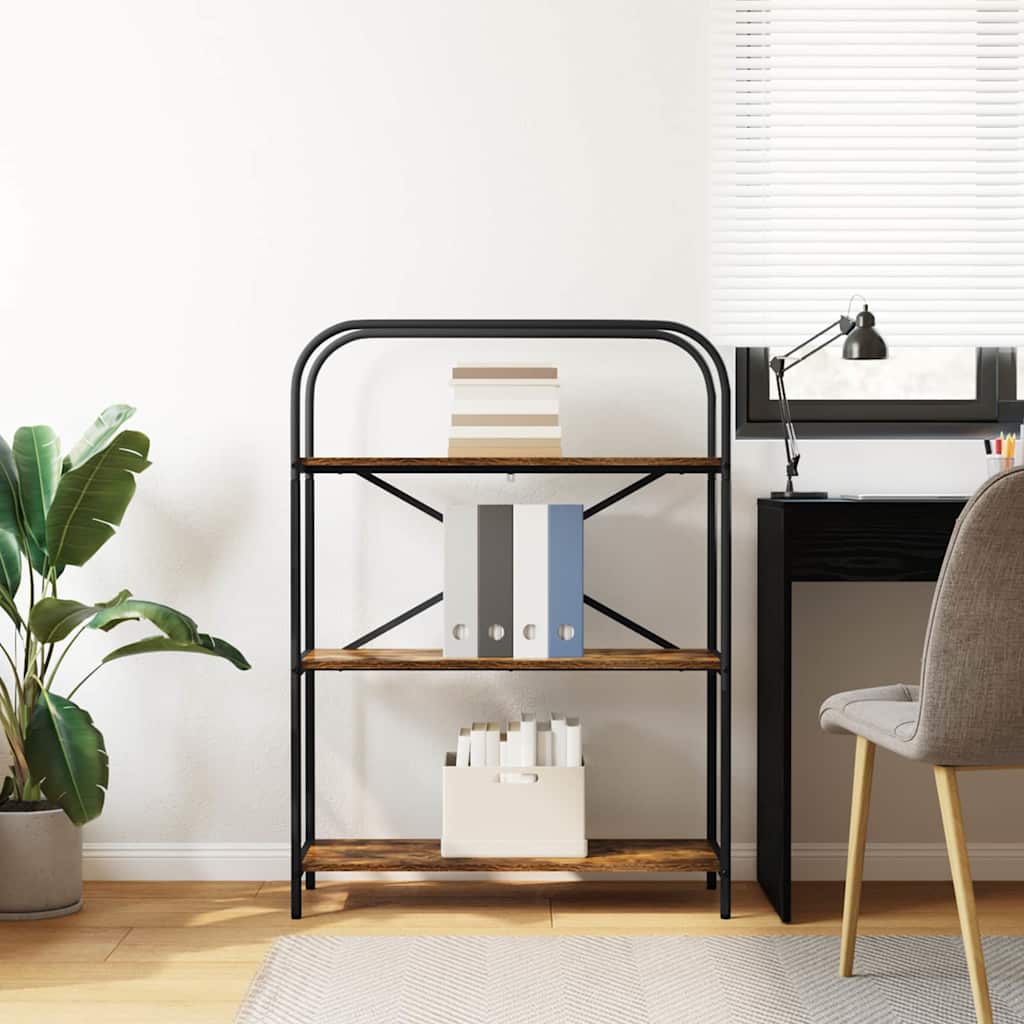 Libreria Rovere fumo 80 x 30 x 109 cm Legno multistrato