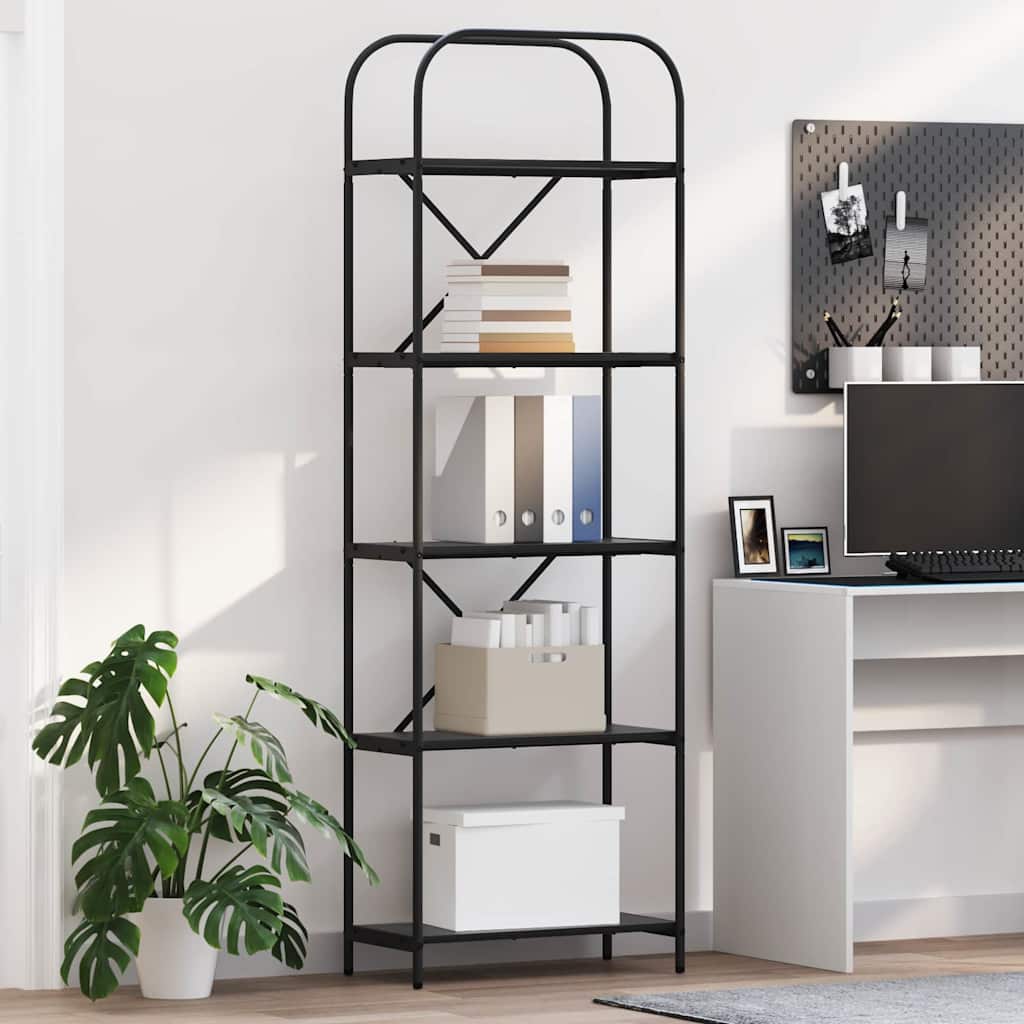 Libreria Rovere Nero 60 x 30 x 183 cm Legno multistrato