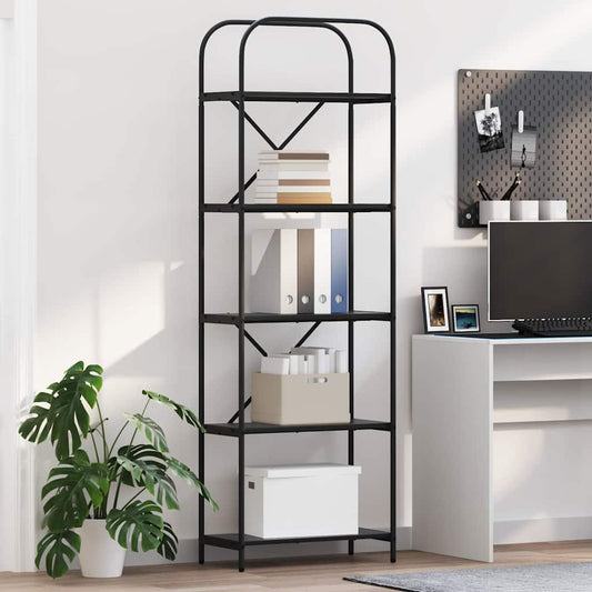 Libreria Rovere Nero 60 x 30 x 183 cm Legno multistrato | homemem39