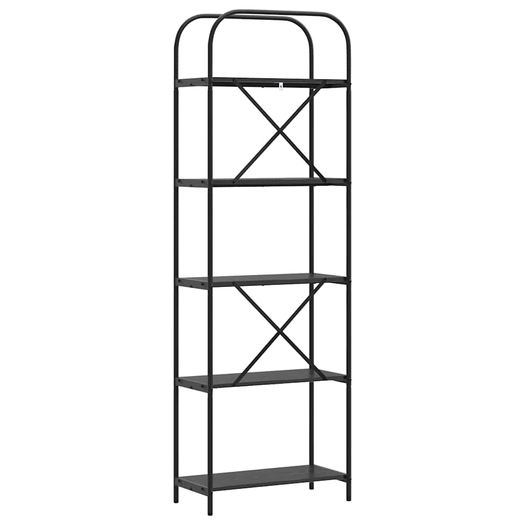 Libreria Rovere Nero 60 x 30 x 183 cm Legno multistrato