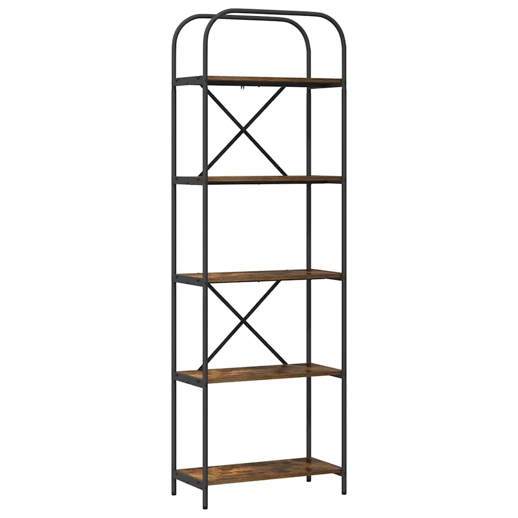 Libreria Rovere fumo 60 x 30 x 183 cm Legno multistrato