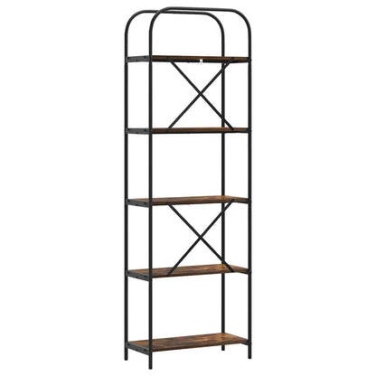 Libreria Rovere fumo 60 x 30 x 183 cm Legno multistrato