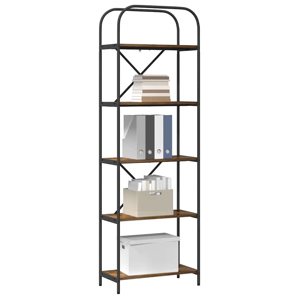 Libreria Rovere fumo 60 x 30 x 183 cm Legno multistrato