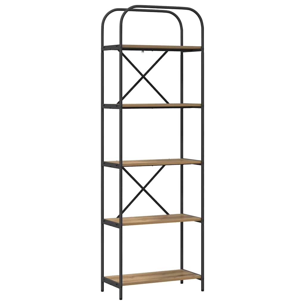 Libreria rovere artigianale 60 x 30 x 183 cm Legno multistrato