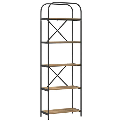 Libreria rovere artigianale 60 x 30 x 183 cm Legno multistrato