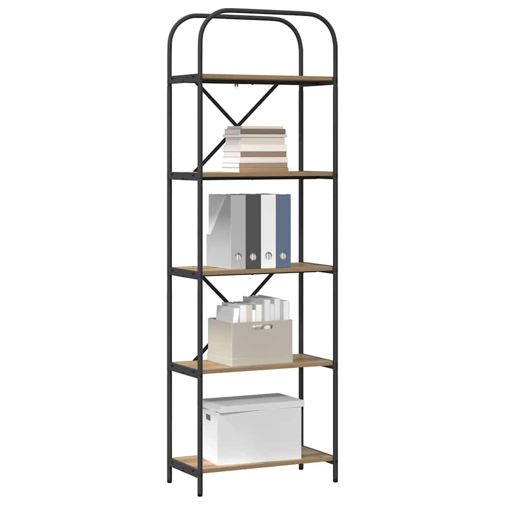 Libreria rovere artigianale 60 x 30 x 183 cm Legno multistrato