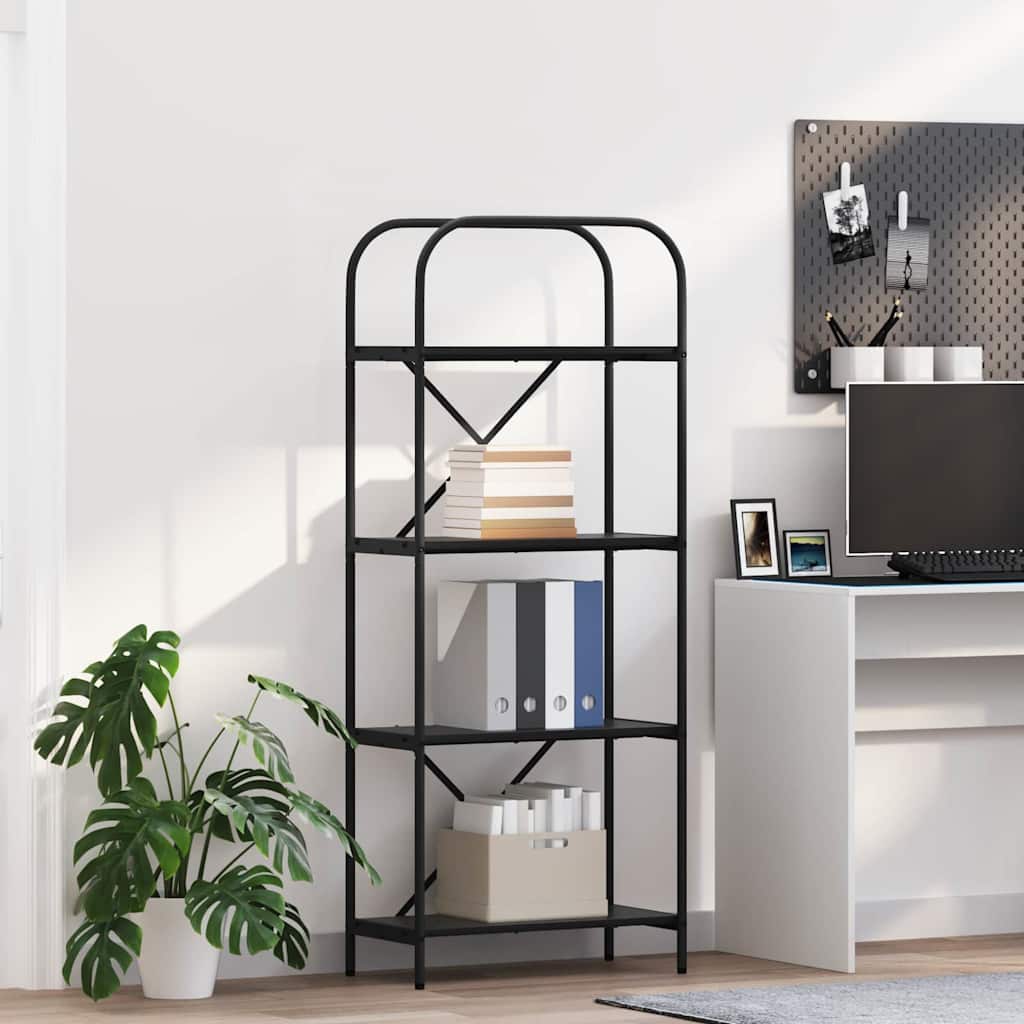 Libreria Rovere nero 60 x 30 x 146 cm Legno multistrato