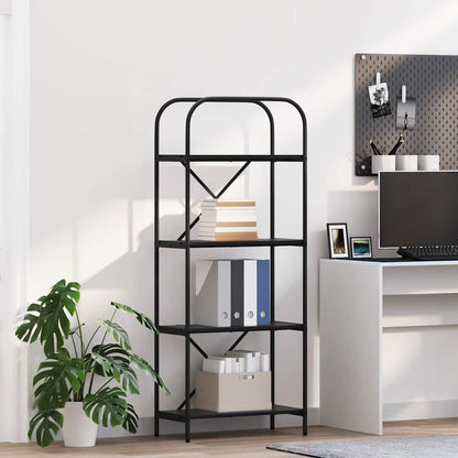 Libreria Rovere nero 60 x 30 x 146 cm Legno multistrato