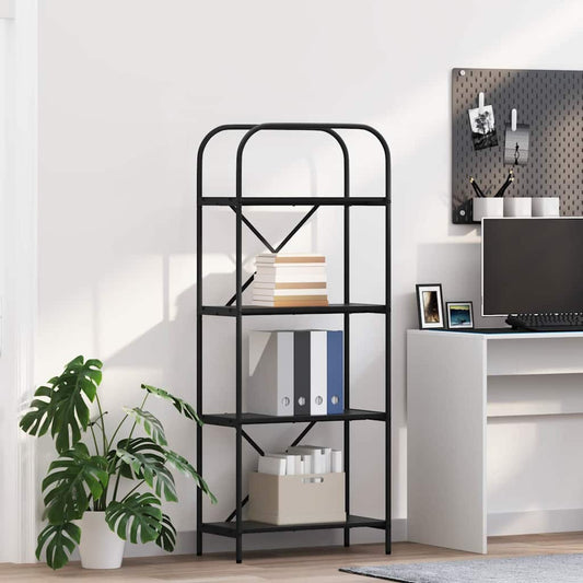 Libreria Rovere nero 60 x 30 x 146 cm Legno multistrato