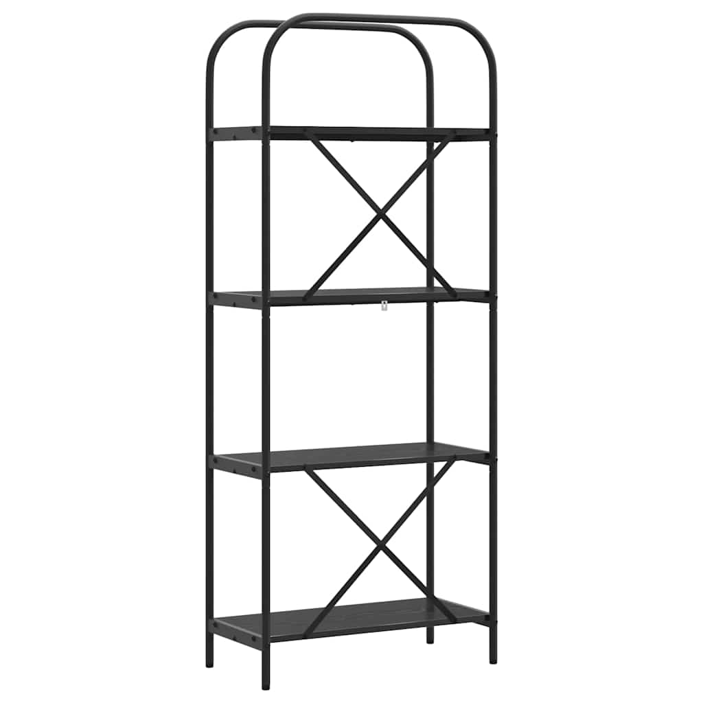 Libreria Rovere nero 60 x 30 x 146 cm Legno multistrato