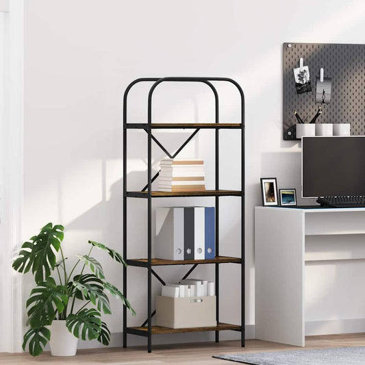 Libreria Rovere fumo 60 x 30 x 146 cm Legno multistrato