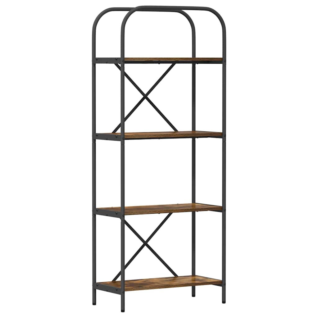 Libreria Rovere fumo 60 x 30 x 146 cm Legno multistrato