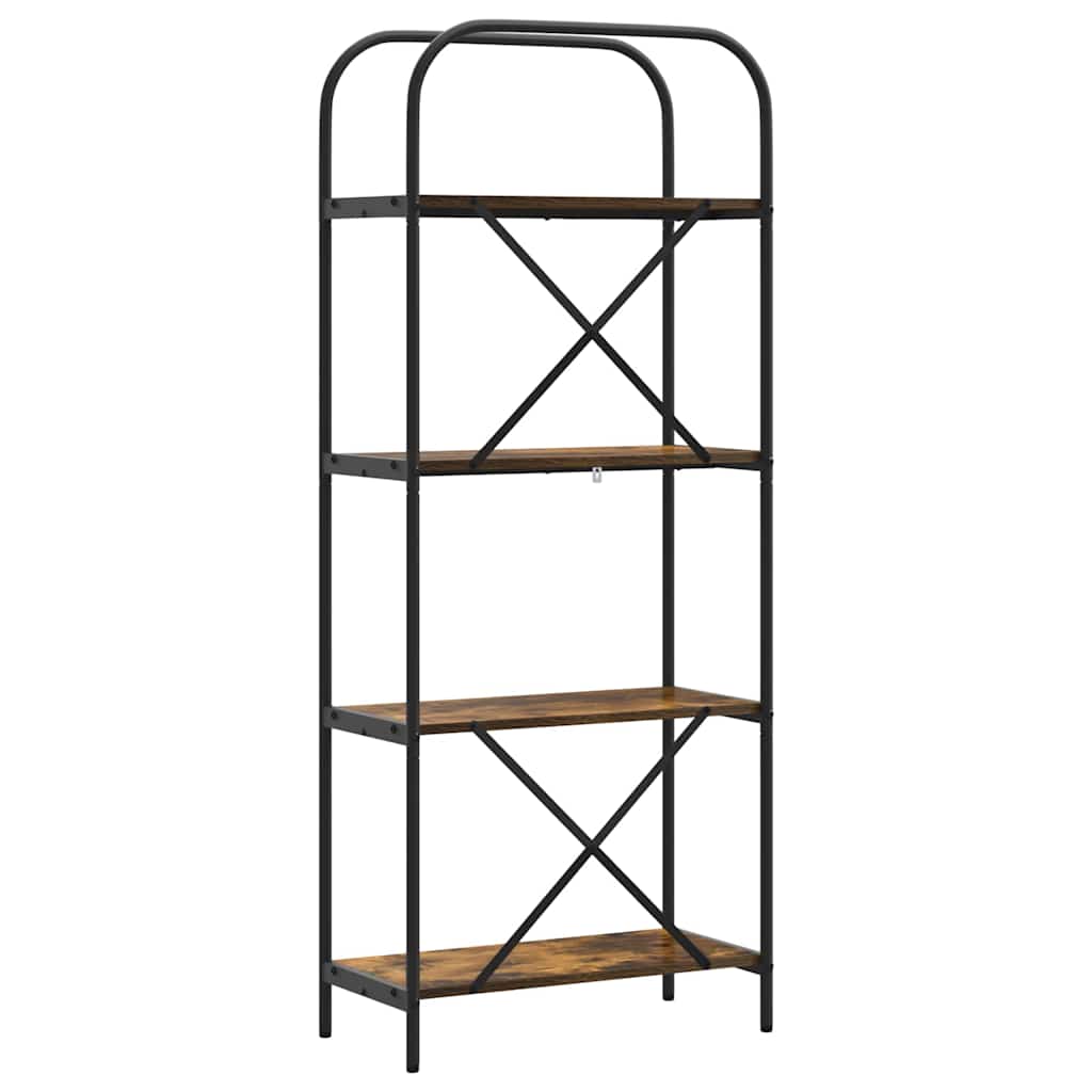 Libreria Rovere fumo 60 x 30 x 146 cm Legno multistrato