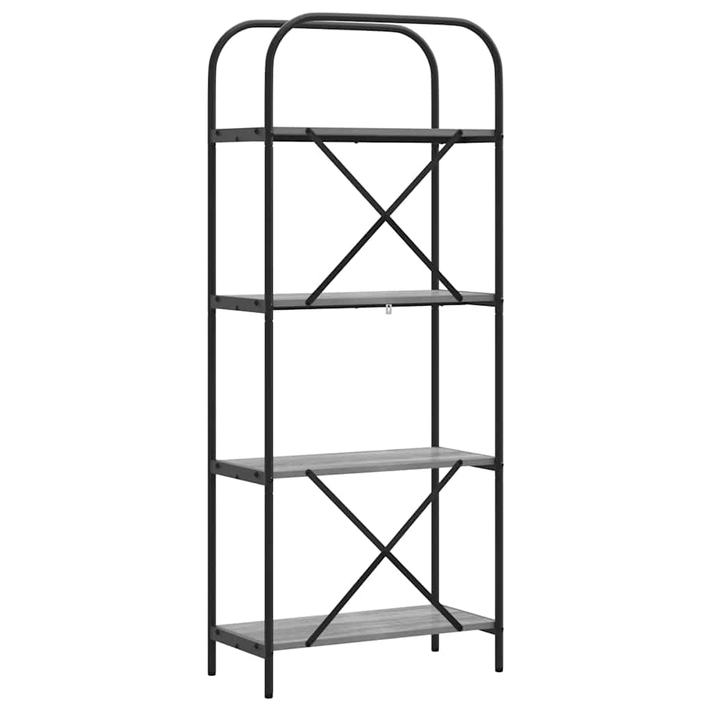 Libreria Grigio sonoma 60 x 30 x 146 cm Legno multistrato