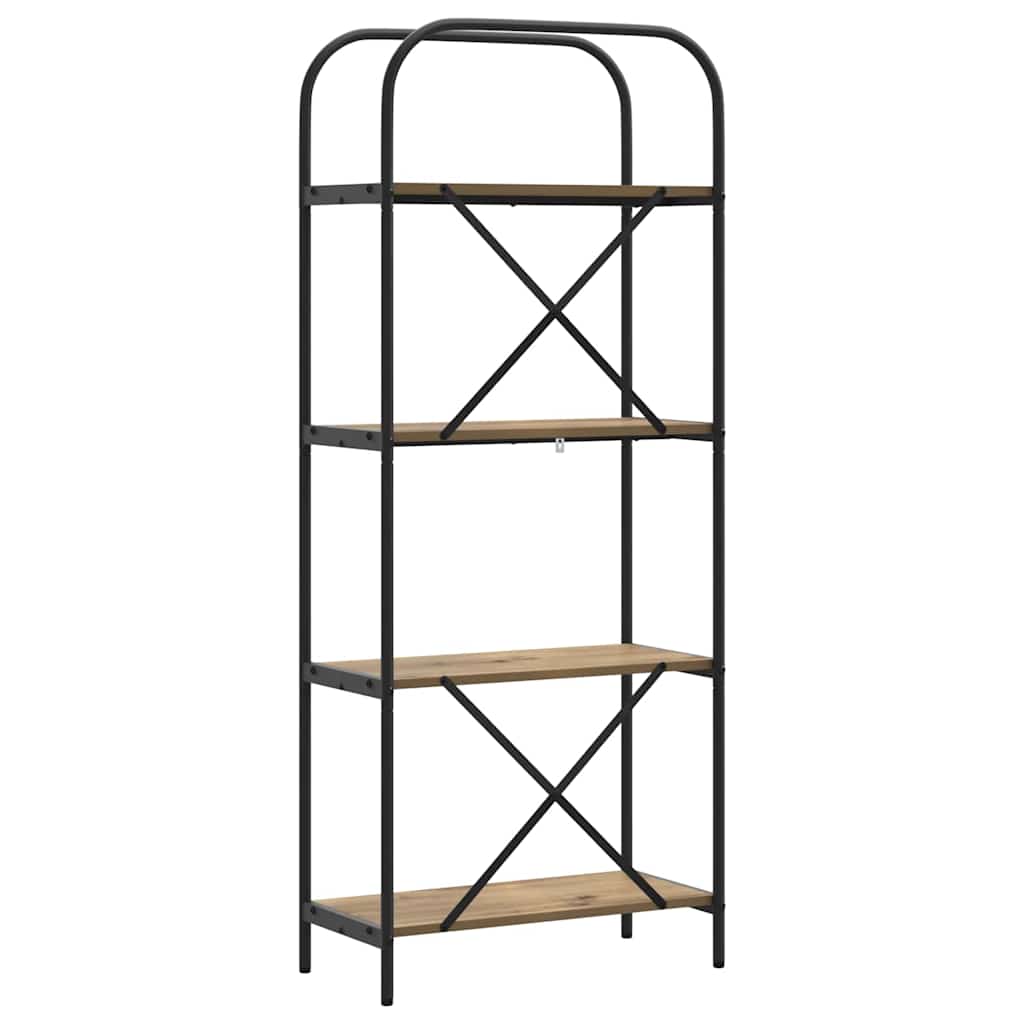 Libreria rovere artigianale 60 x 30 x 146 cm Legno multistrato