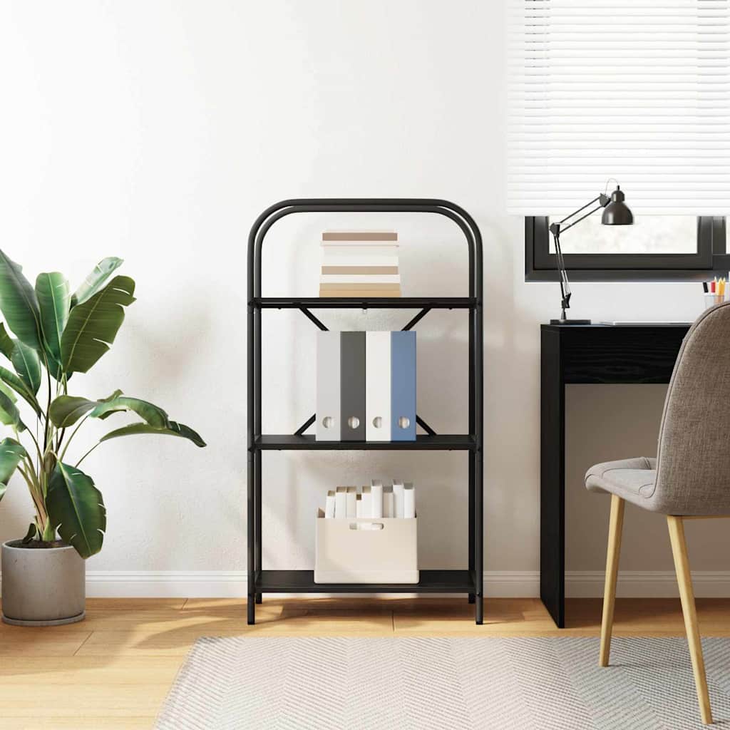 Libreria Rovere nero 60 x 30 x 109 cm Legno multistrato