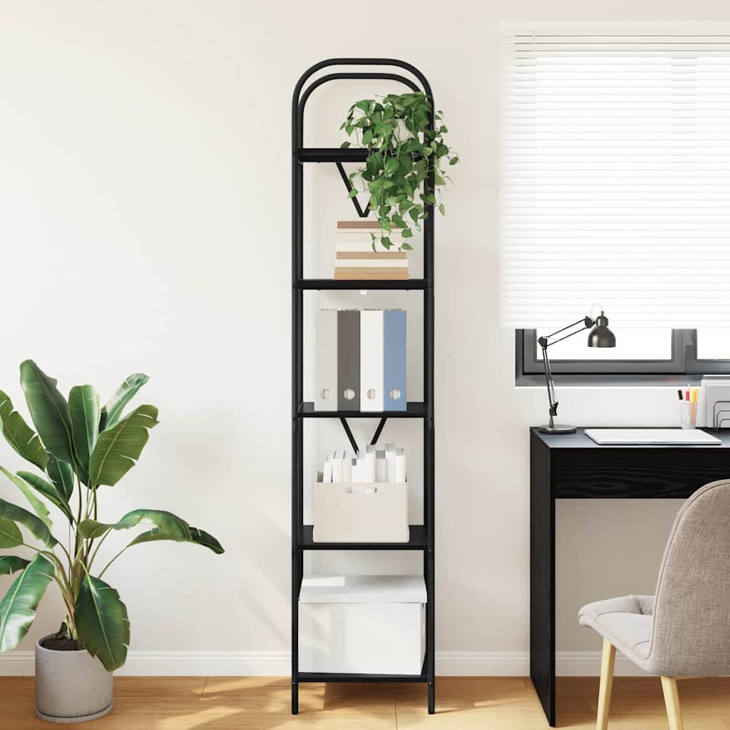 Libreria Rovere nero 40 x 30 x 183 cm Legno multistrato