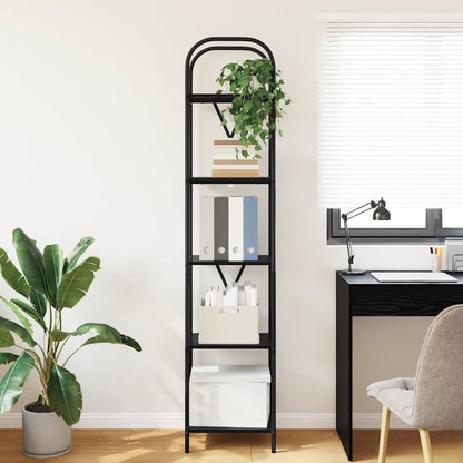 Libreria Rovere nero 40 x 30 x 183 cm Legno multistrato